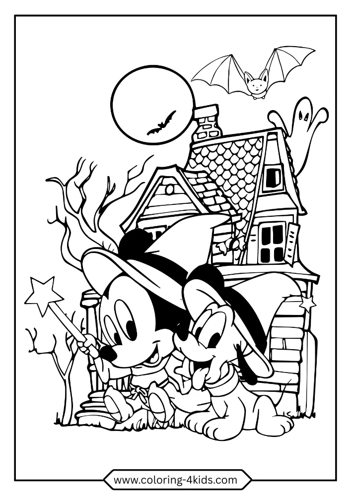 Mickey Mouse coloring book preview page 1