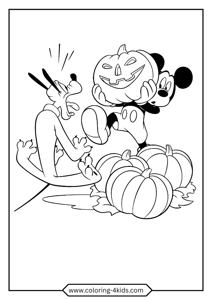 Mickey Mouse coloring book preview page 4