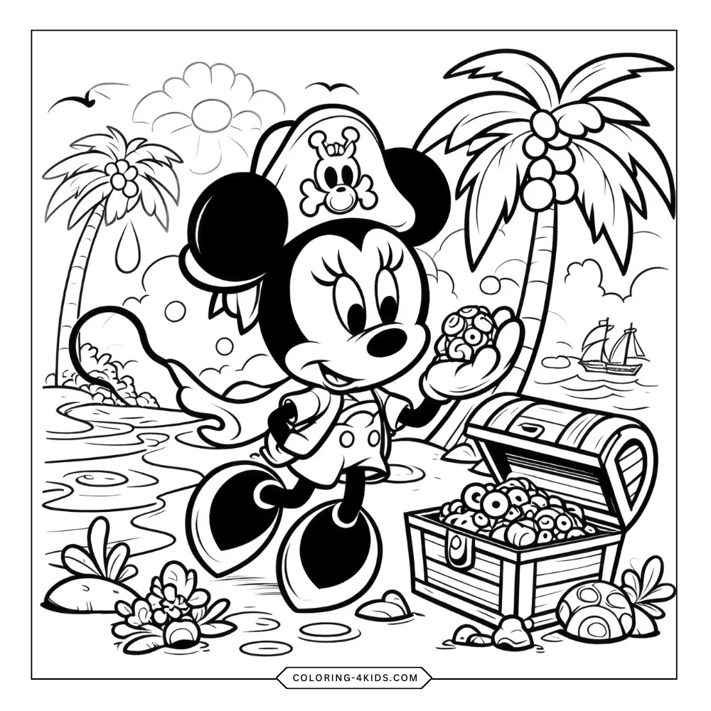 Minnie Mouse coloring book preview page 3