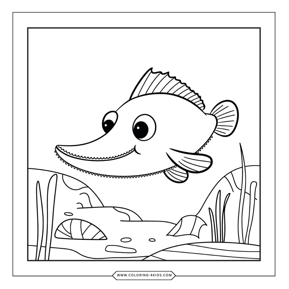Ocean Creatures coloring book preview page 1