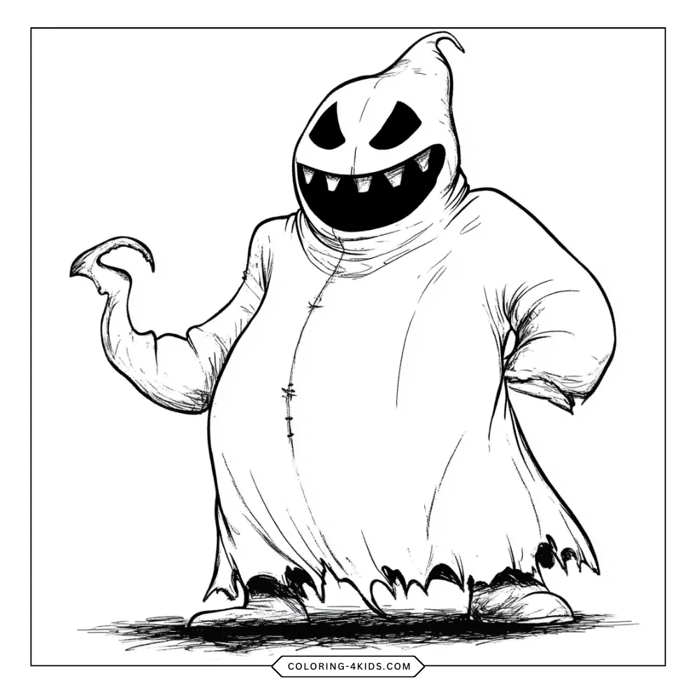 Oogie Boogie coloring book preview page 2
