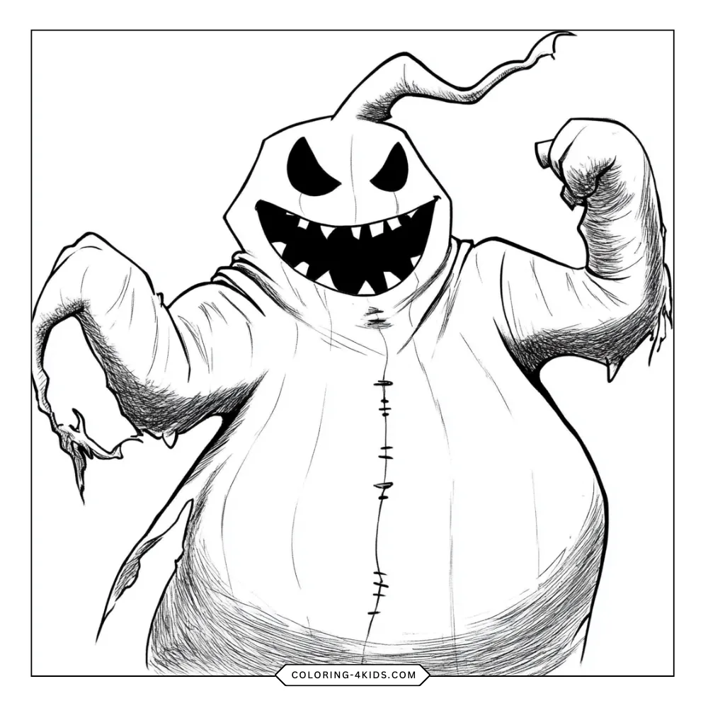 Oogie Boogie coloring book preview page 3