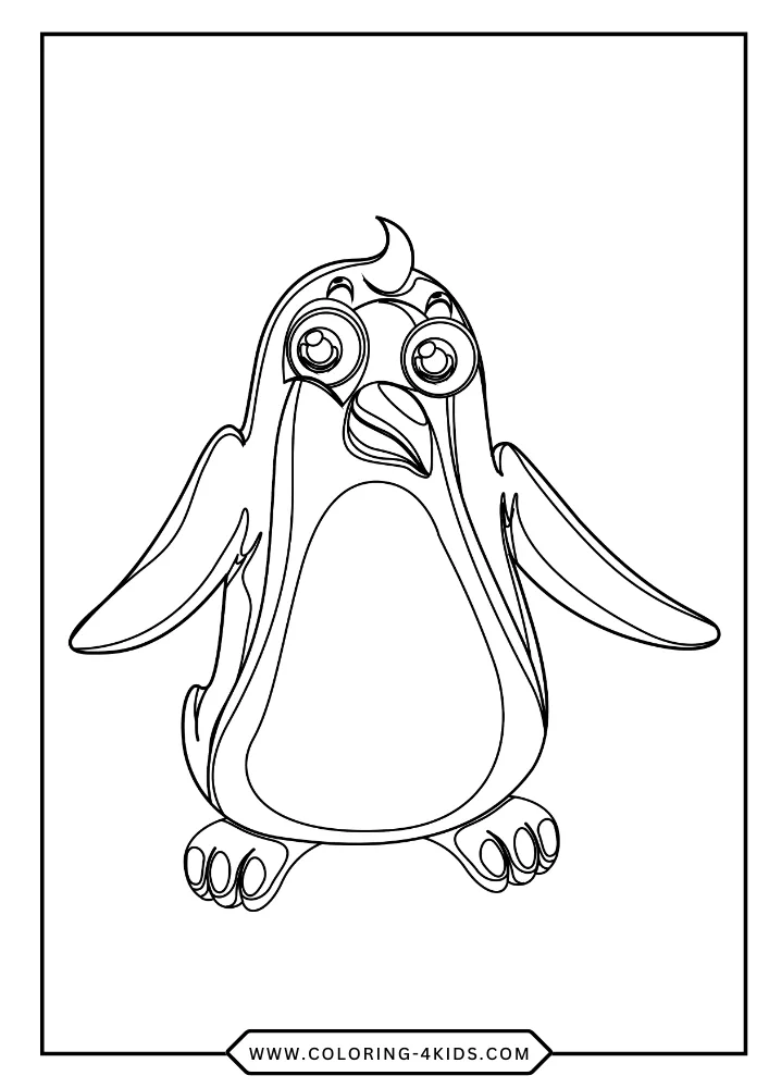Penguin coloring book preview page 2