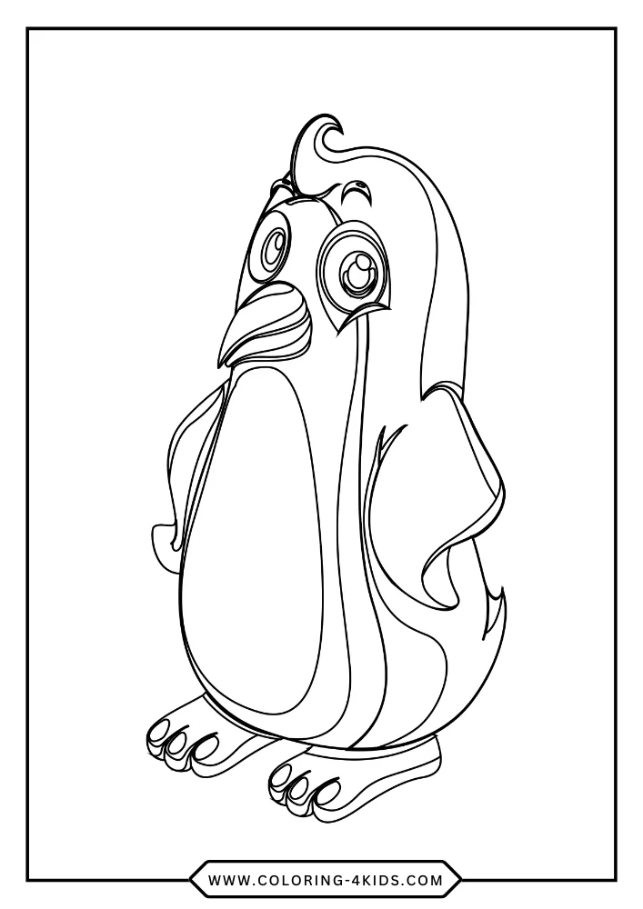 Penguin coloring book preview page 3