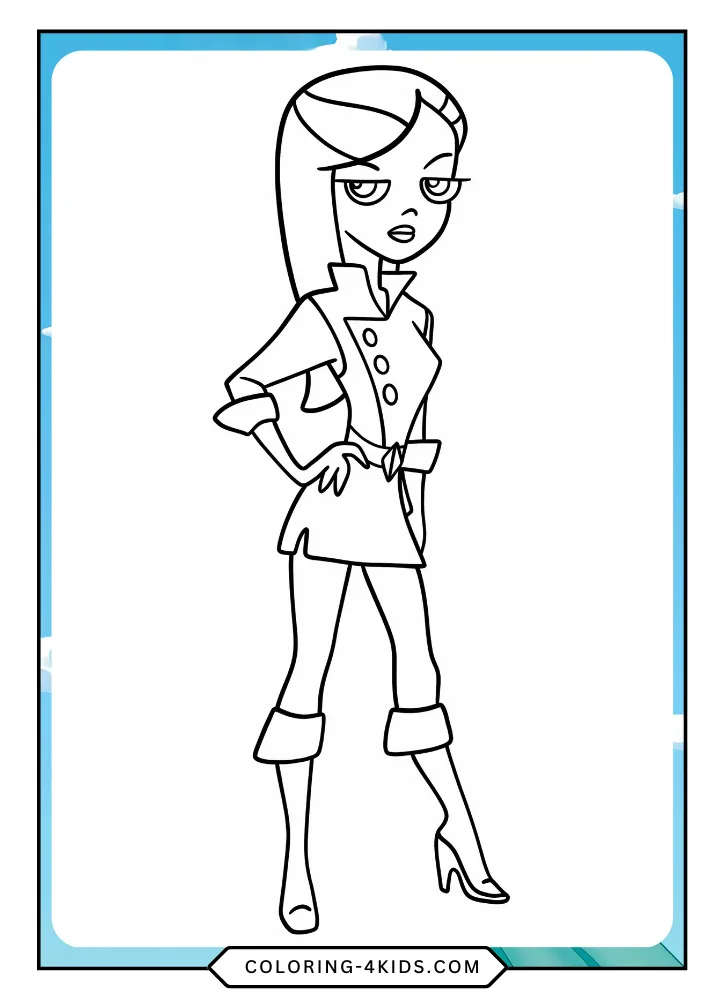 Phineas and Ferb coloring book preview page 2
