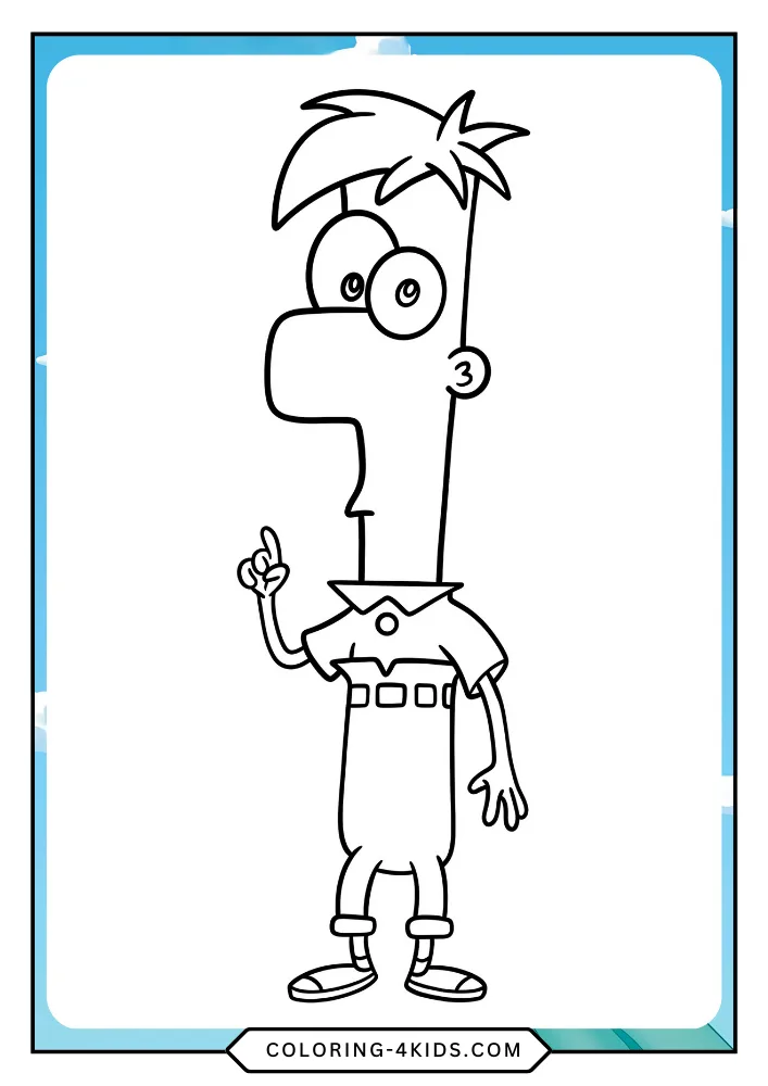 Phineas and Ferb coloring book preview page 3
