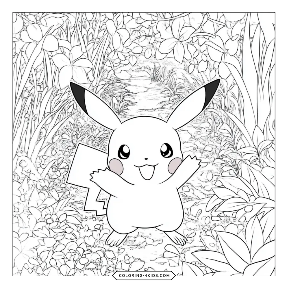 Pikachu coloring book preview page 3