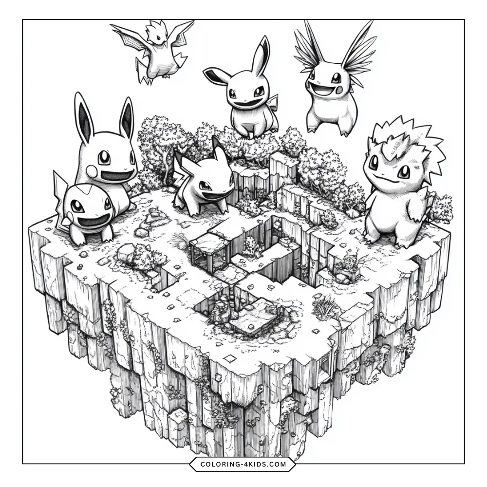 Pokémon coloring book preview page 2