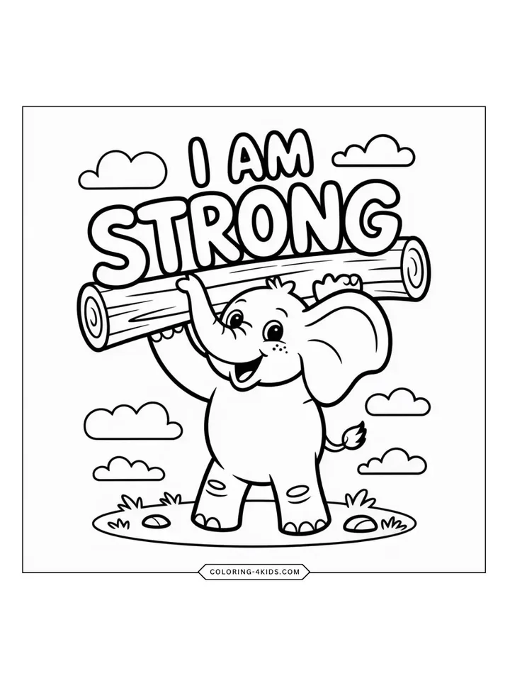 Positive Affirmations coloring book preview page 1