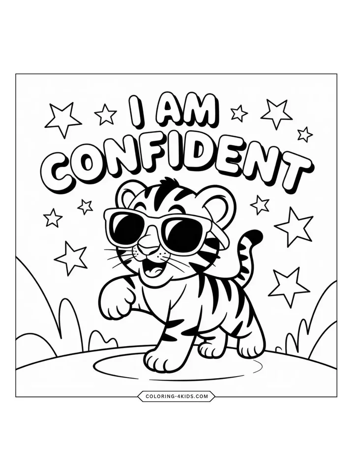 Positive Affirmations coloring book preview page 4