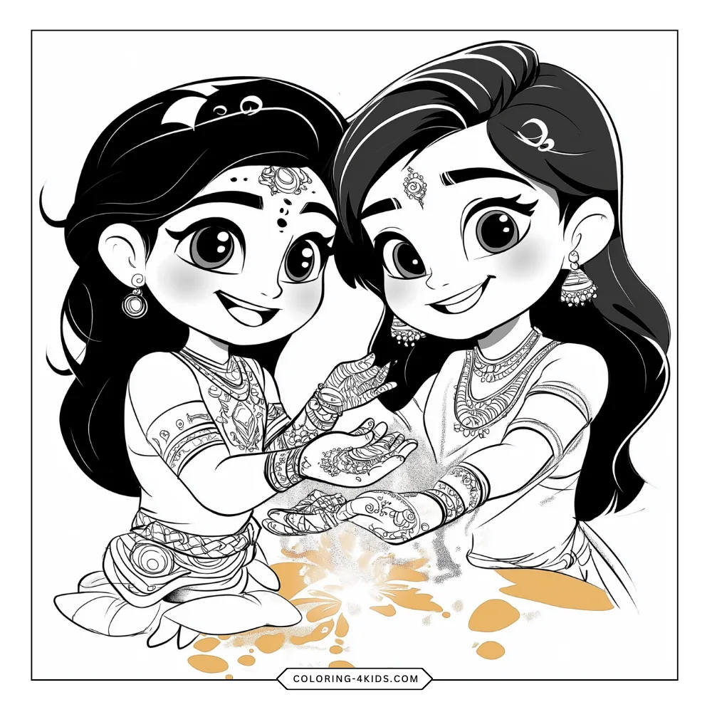 Princess Jasmine coloring book preview page 3