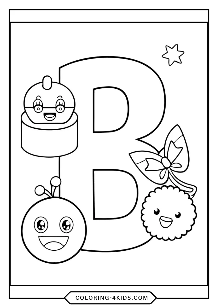 ABC Alphabet coloring book preview page 2