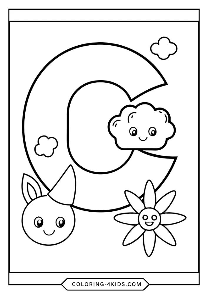 ABC Alphabet coloring book preview page 3