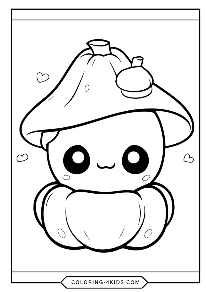 Pumpkin coloring book preview page 2