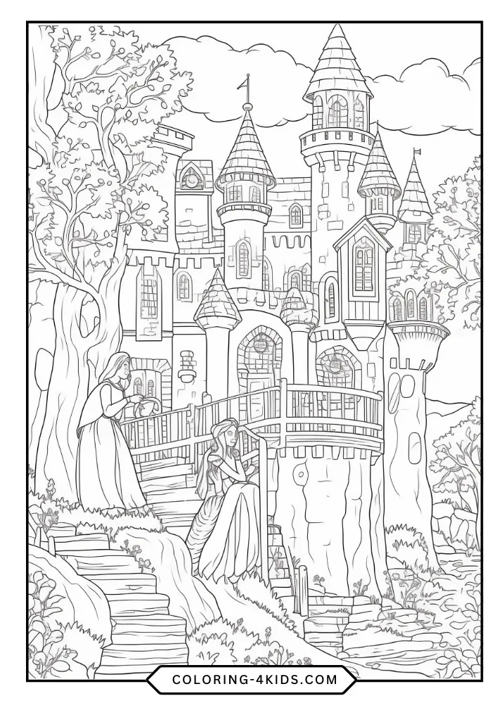 Rapunzel coloring book preview page 1