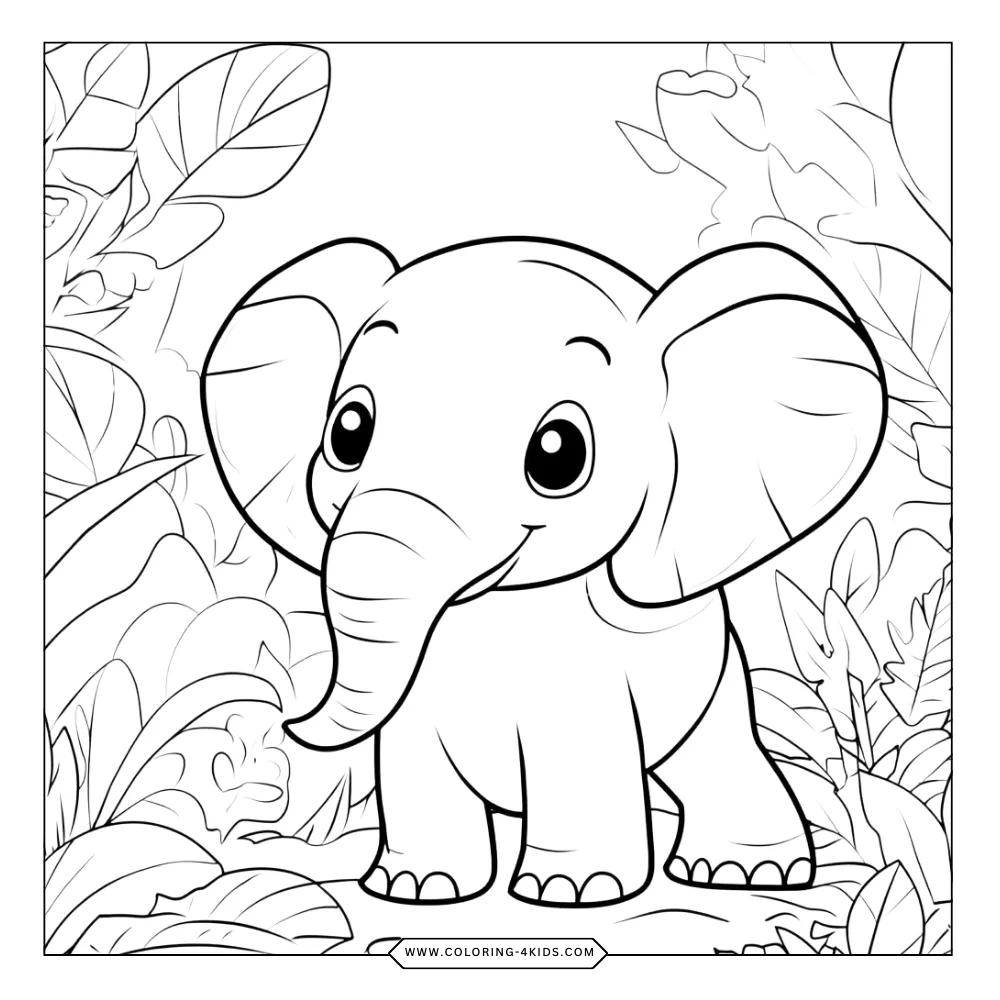 Safari Animals coloring book preview page 3
