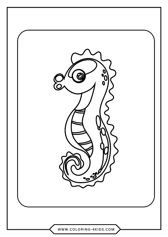 Sea Creatures coloring book preview page 3