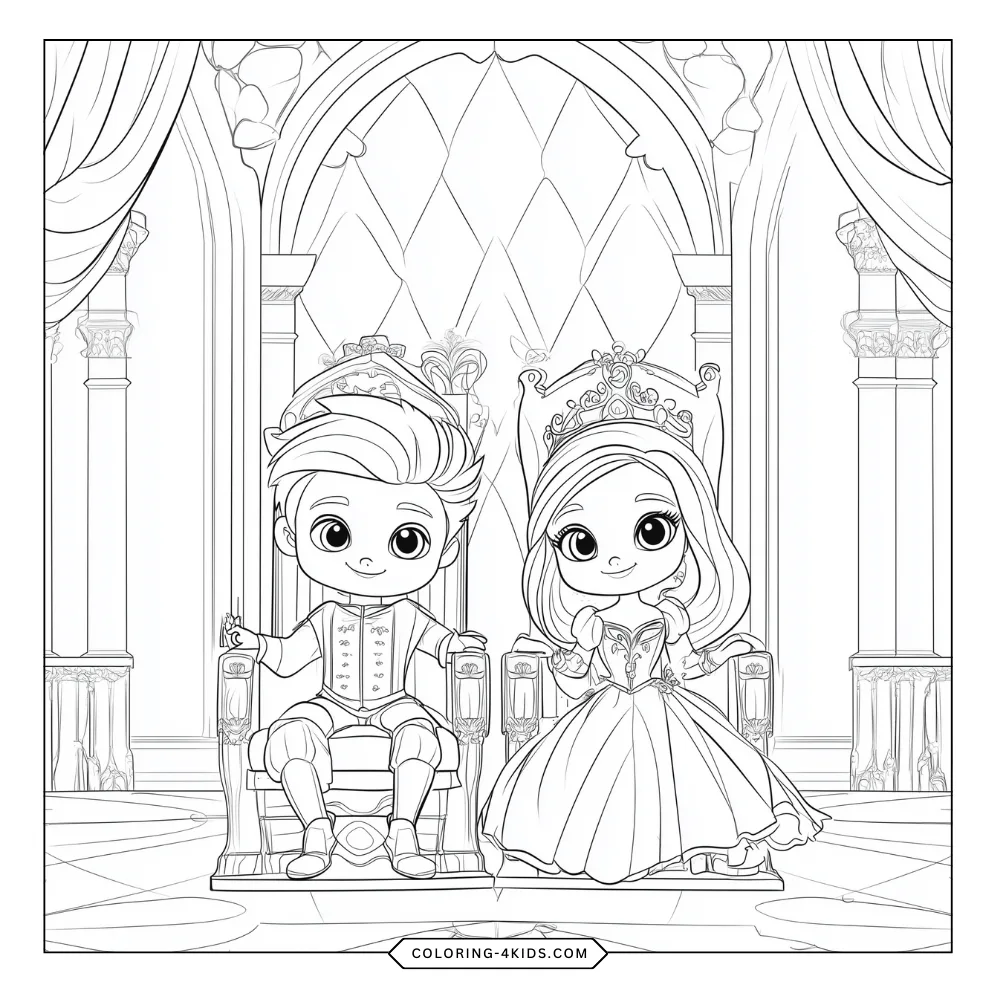 Sofia the First coloring book preview page 2