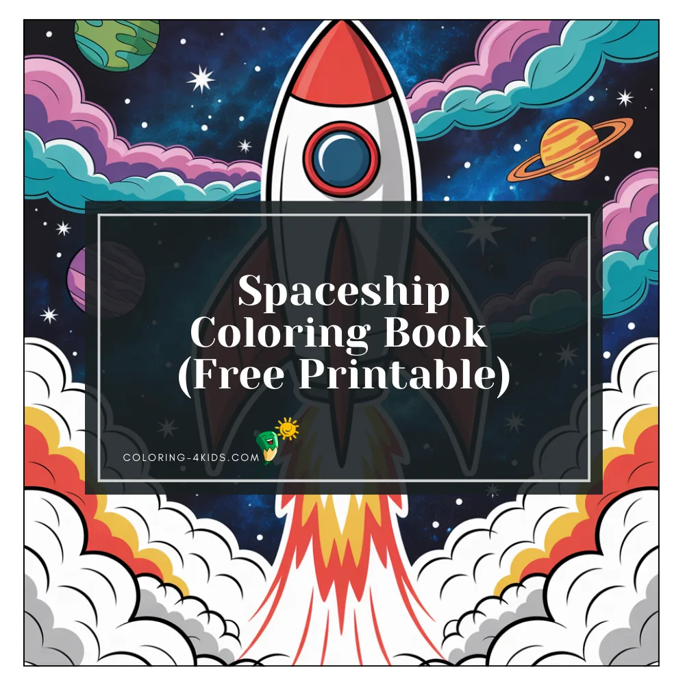 Spaceship coloring book