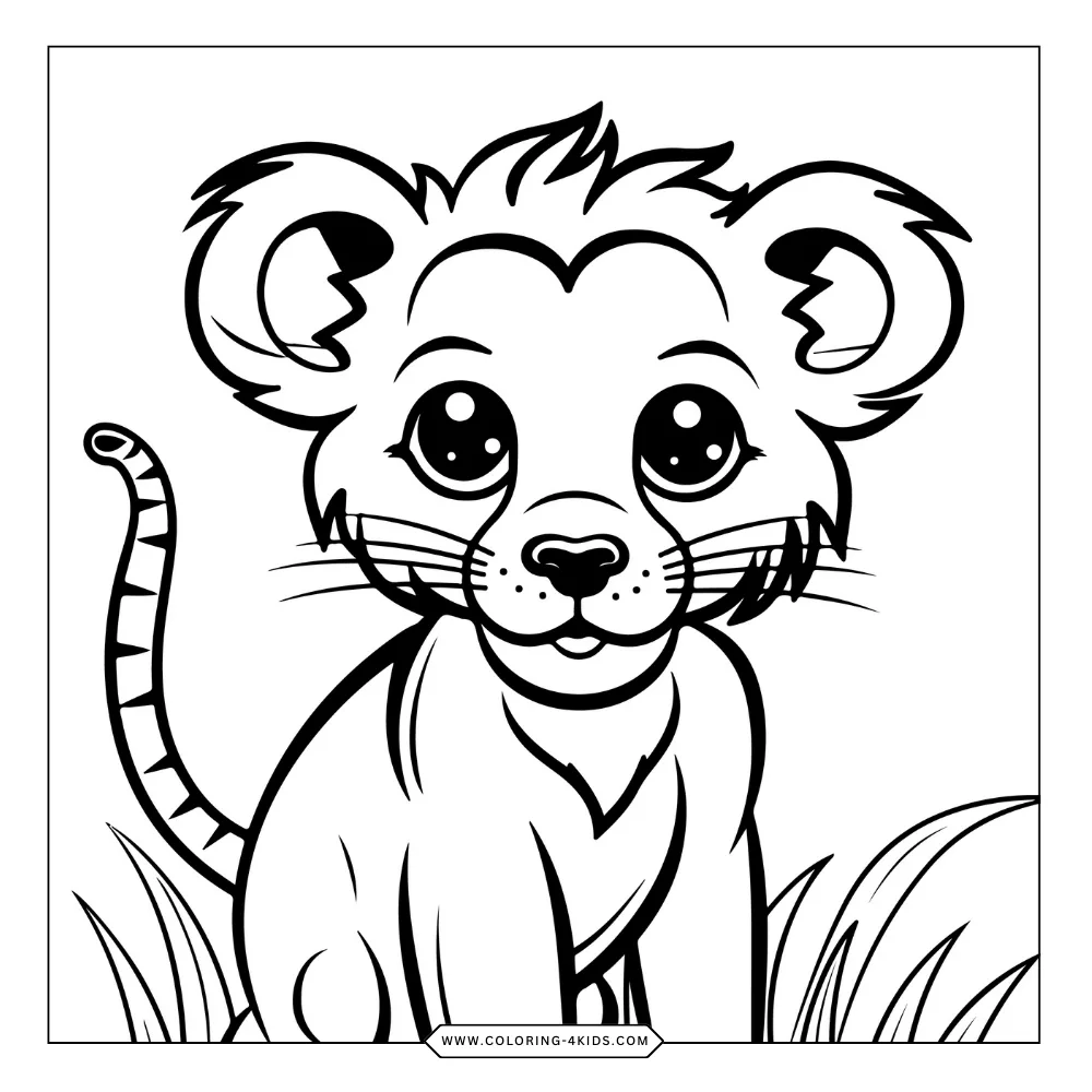 Wild Animals coloring book preview page 1