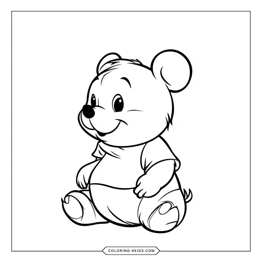 Winnie the Pooh coloring book preview page 2