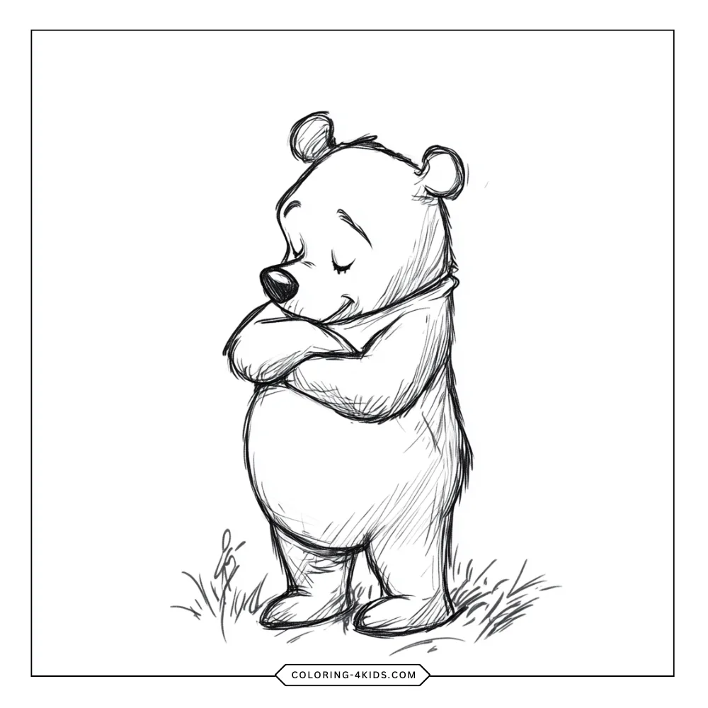 Winnie the Pooh coloring book preview page 3
