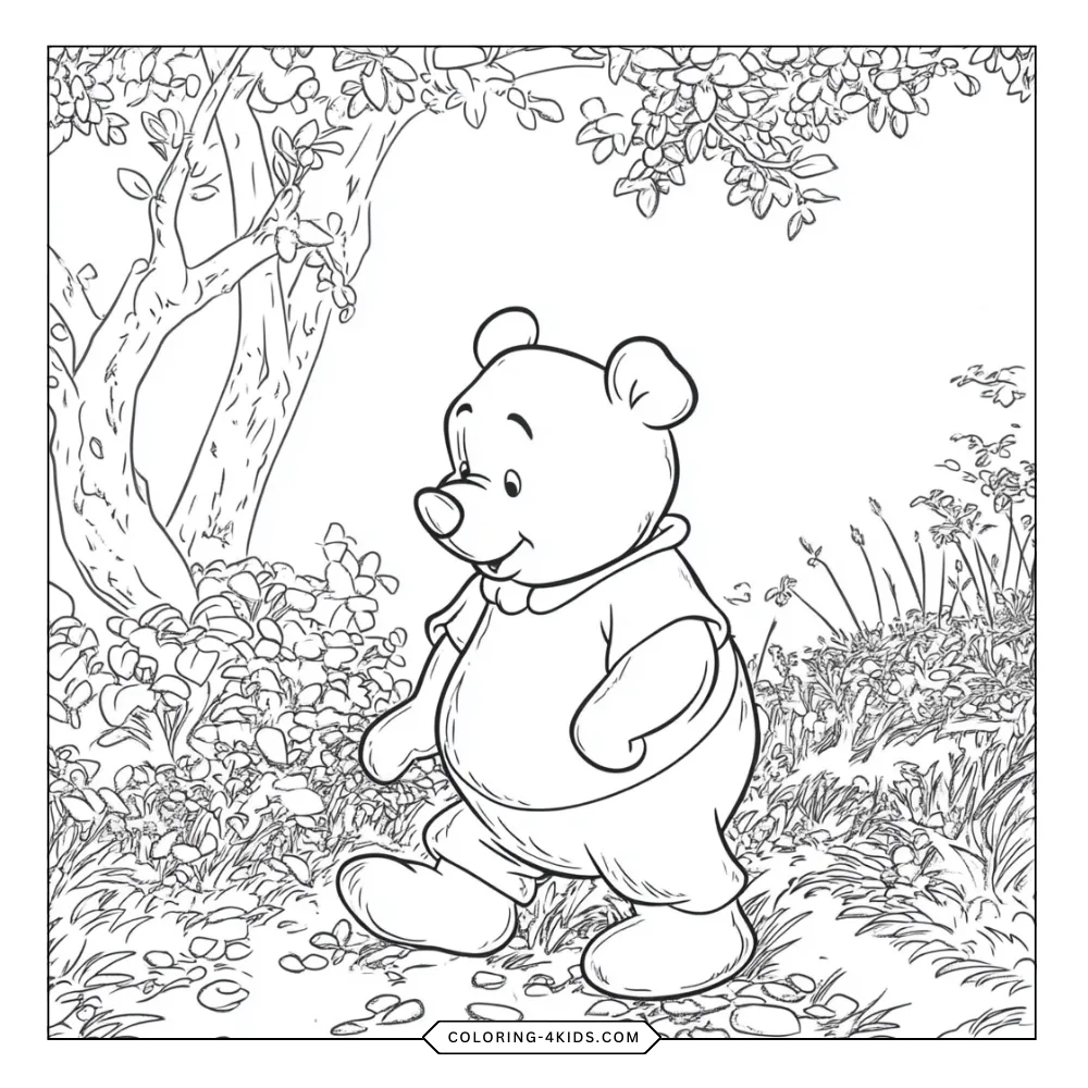Winnie the Pooh coloring book preview page 4