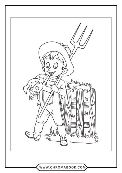 A whimsical pig design surrounded by playful patterns, perfect for kids. Enjoy this free printable coloring page!