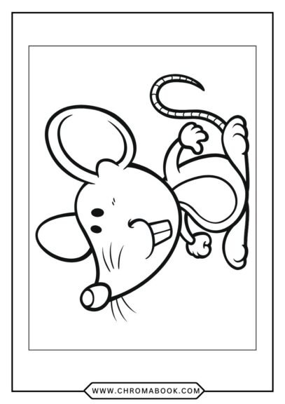 A whimsical rat coloring page featuring detailed patterns and playful designs, perfect for creative fun. Free printable!
