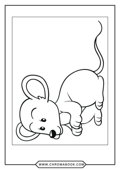 A whimsical rat design surrounded by intricate patterns, perfect for creative expression. Free printable coloring page for all ages!
