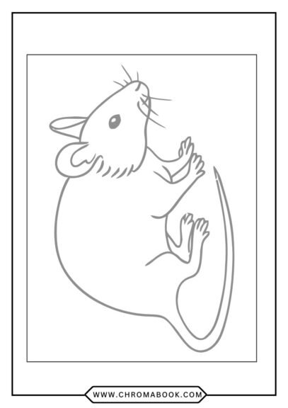 A whimsical rat illustration surrounded by intricate floral patterns, perfect for creativity. Free printable coloring page for fun!