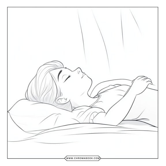 A whimsical aurora scene featuring swirling patterns and stars, perfect for a relaxing coloring page. Free printable for all ages!