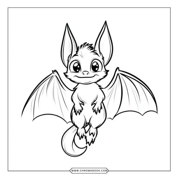 A whimsical bat design featuring intricate patterns, perfect for creativity. Download this free printable coloring page today!