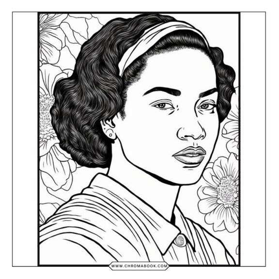 A vibrant coloring page featuring iconic figures from Black history, perfect for celebrating and honoring their legacy. Free printable!