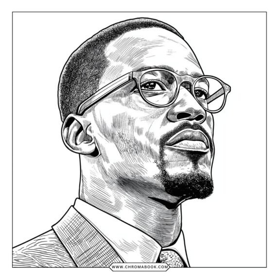 A vibrant Black History Month coloring page featuring iconic figures in a mandala design, available as a free printable.