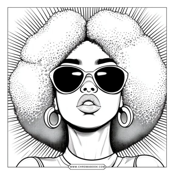 A vibrant Black History Month coloring page featuring powerful historical figures surrounded by intricate patterns, available as a free printable.