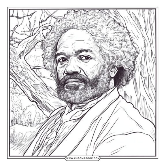 A vibrant coloring page featuring iconic figures from Black history, perfect for celebrating and honoring their legacy. Free printable!