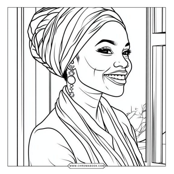 A vibrant coloring page featuring iconic figures from Black history, perfect for celebrating diversity. Free printable for all ages!