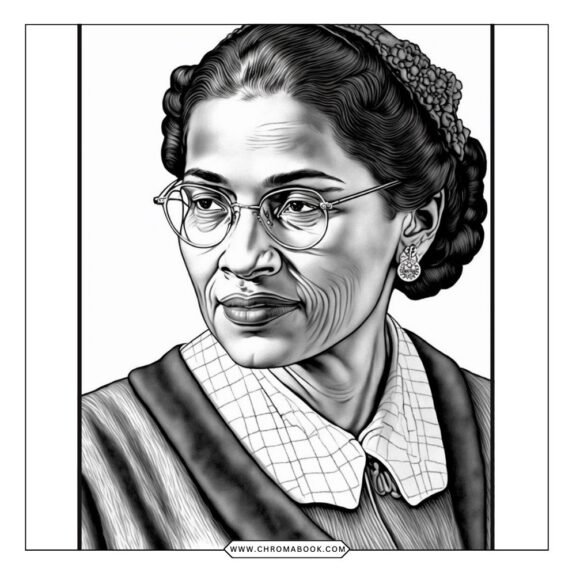 A vibrant Black History Month coloring page featuring inspiring figures and symbols, perfect for a free printable creative activity.