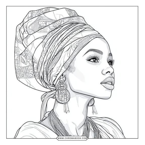 A vibrant Black History Month coloring page featuring inspiring figures and symbols, perfect for a free printable activity.