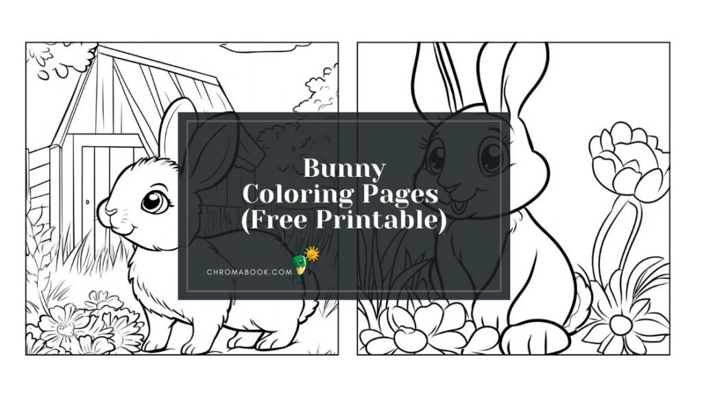 A whimsical bunny surrounded by floral patterns on this free printable coloring page, perfect for creative fun!