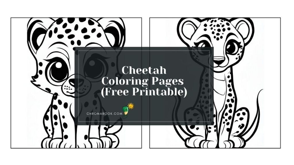 A detailed cheetah illustration among intricate patterns, perfect for coloring. Enjoy this free printable coloring page!