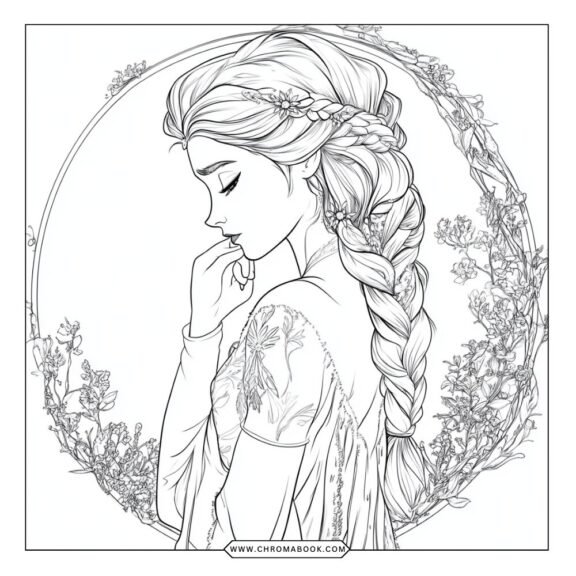 A charming coloring page featuring Elsa and Anna from Frozen, perfect for kids. Enjoy this free printable for creative fun!