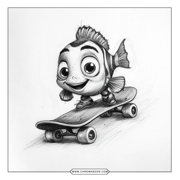 A vibrant underwater scene featuring Nemo and friends, perfect for kids. Free printable coloring page for creative fun!