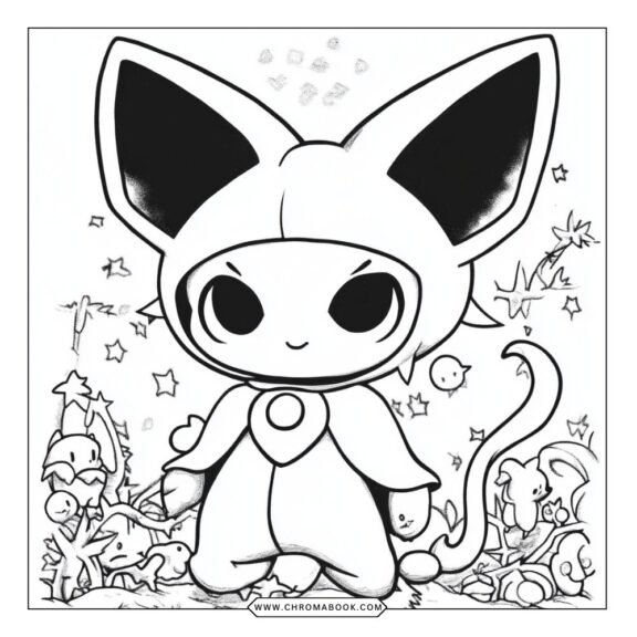 Kawaii Kuromi coloring page featuring playful designs and whimsical elements; perfect for a fun, free printable activity!