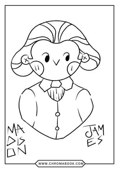 A festive Presidents Day coloring page featuring iconic presidential symbols and motifs, perfect for a free printable activity.