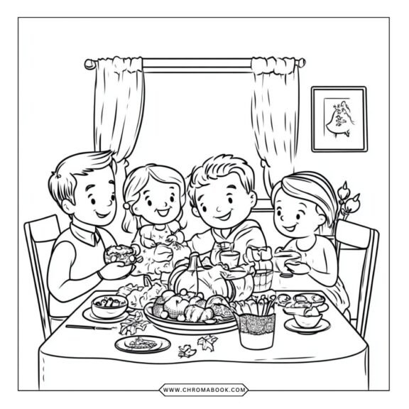 A festive Thanksgiving-themed coloring page featuring a mandala design with leaves, pumpkins, and turkeys, perfect for a free printable.