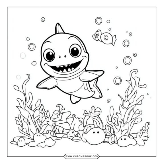 baby shark coloring pages