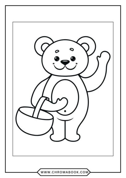 A whimsical bear surrounded by intricate floral patterns, perfect for a relaxing coloring page. Free printable for all ages!