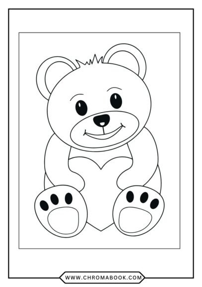 A whimsical bear surrounded by intricate floral patterns, perfect for creativity. Free printable coloring page for all ages!